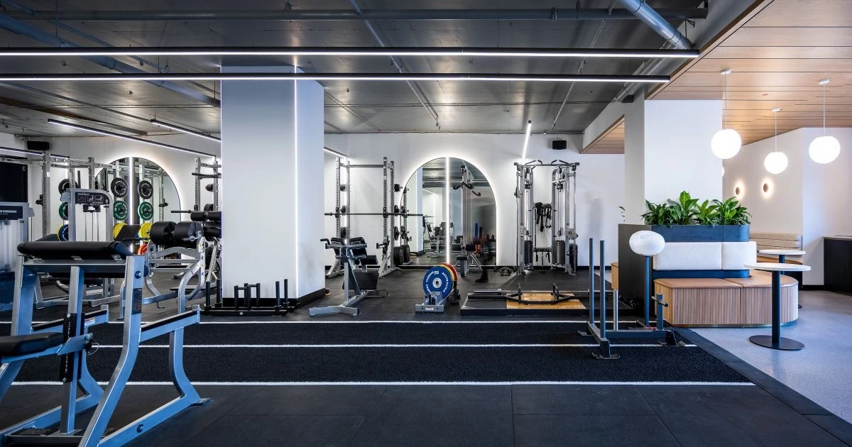 Gym floor and reception
