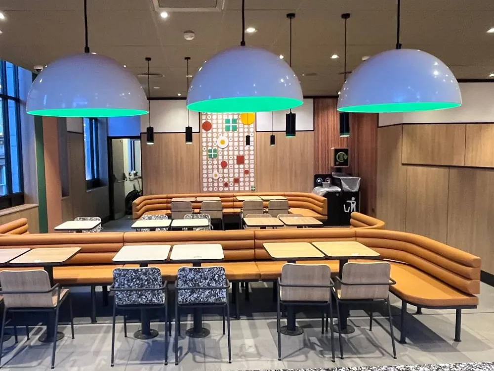 Feature pendants and booth seating