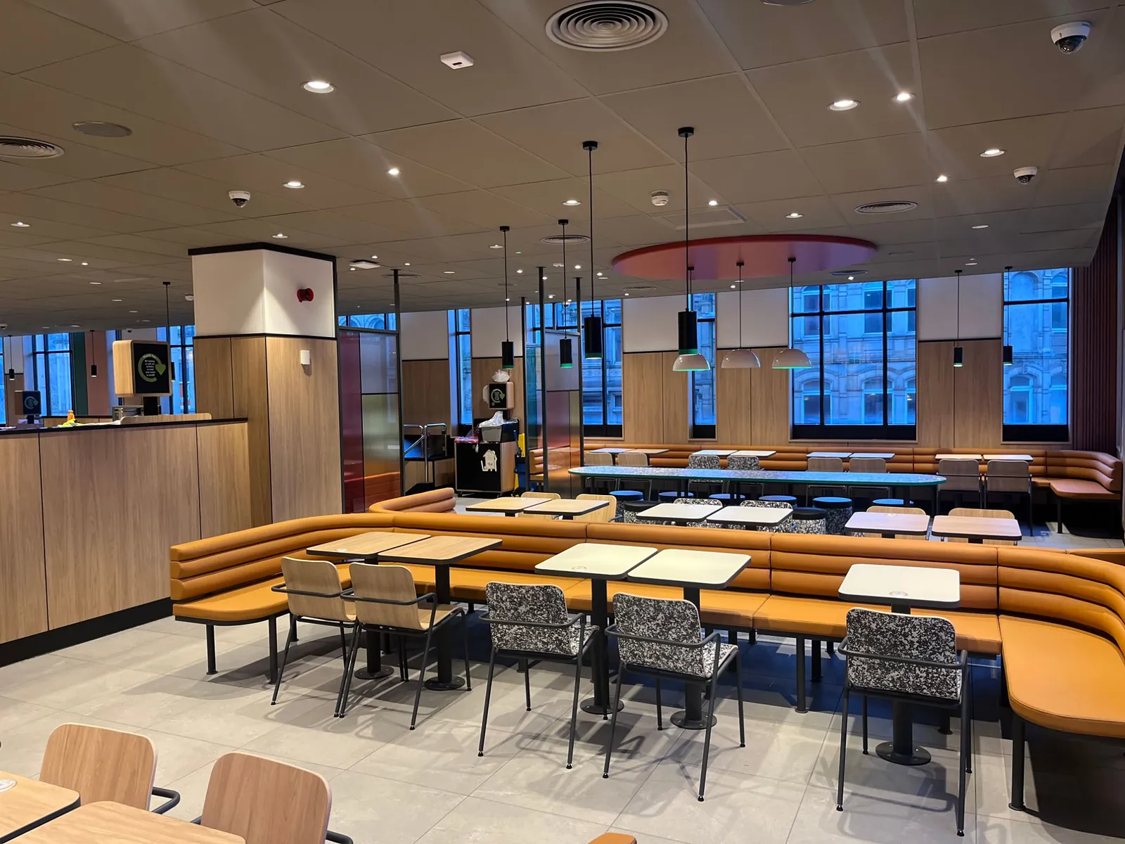 Fast serve restaurant dining area after a national reimaging programme