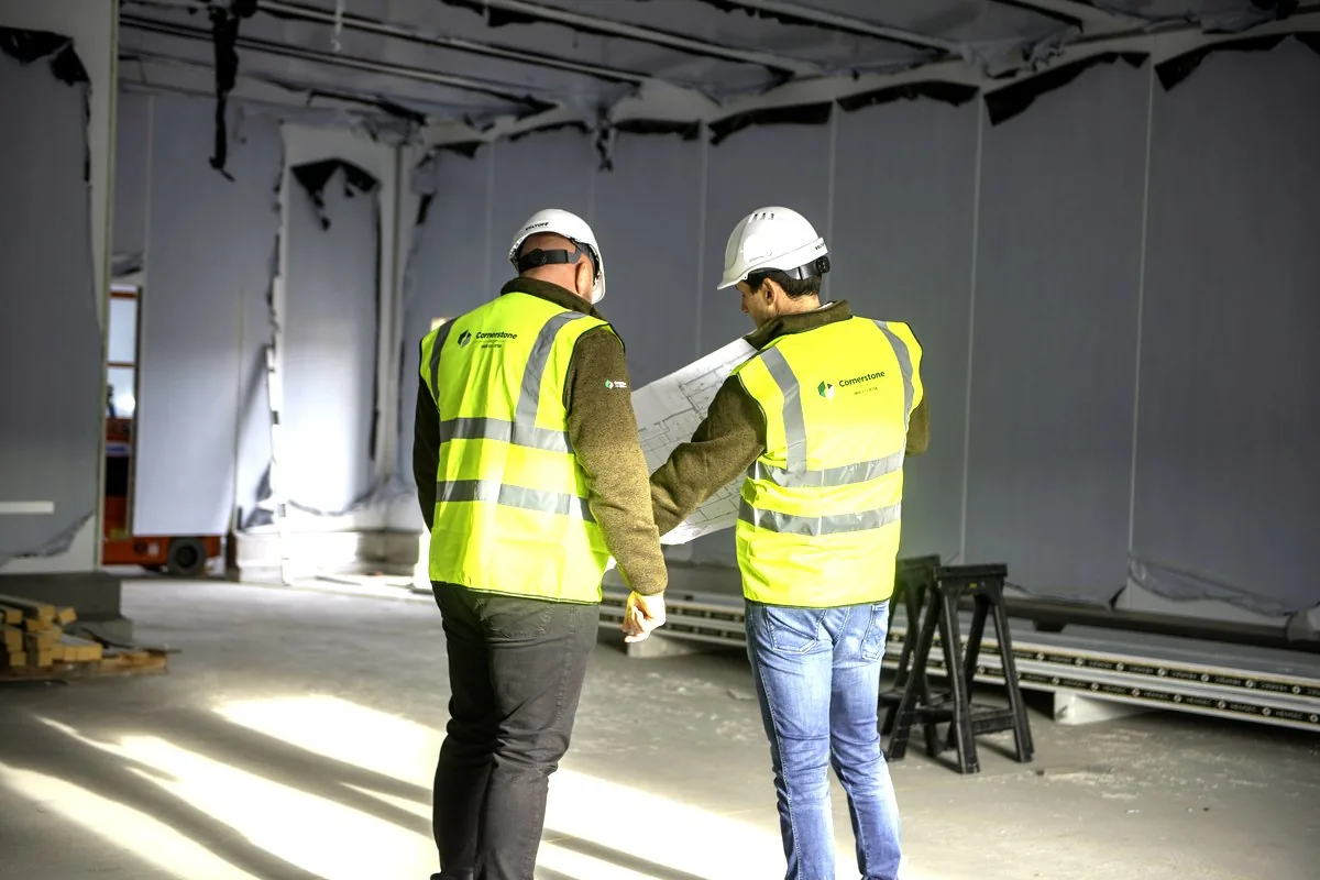 The Cornerstone Fitout team planning a project
